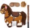 Horse Piñata Cowgirl Pinatas Brown Horse Piñata for Birthday Girl with Bat Stick Blindfold Mask for Horse Birthday Cowgirl Party Carnival Piñata Game Decor Supplies, 15 x 13.4 x 3.2 Inch